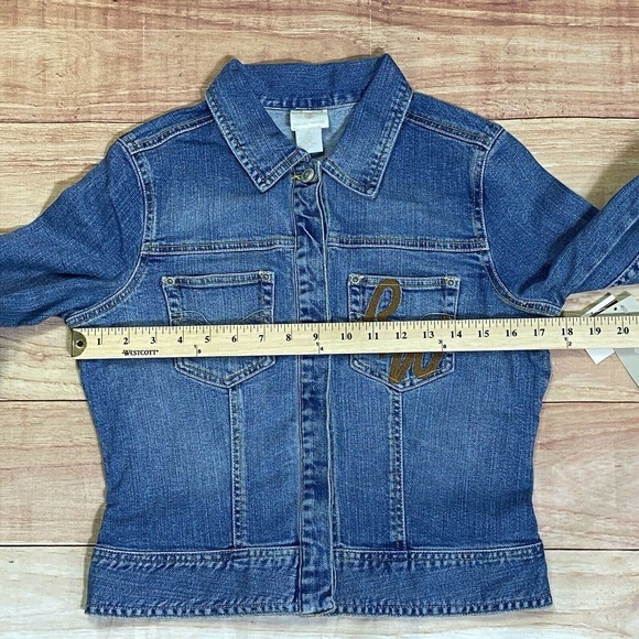 NWT ROCAWEAR Women's Denim Long Sleeve Jacket - Size Medium R98003X Logo - Picture 10 of 13